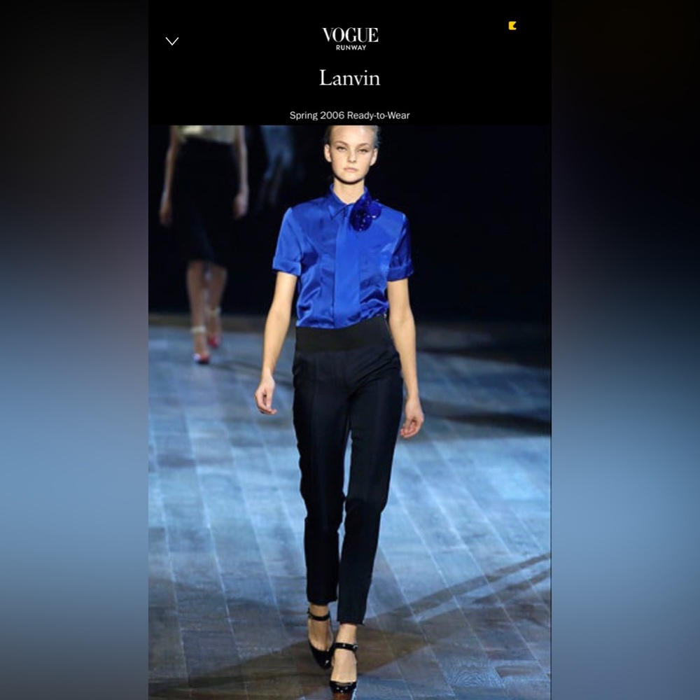 Lanvin Spring 2006 Navy Pants